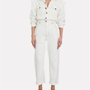 Agolde REYNA Jumpsuit SZ 8 100% Cotton Denim Zip and Snap